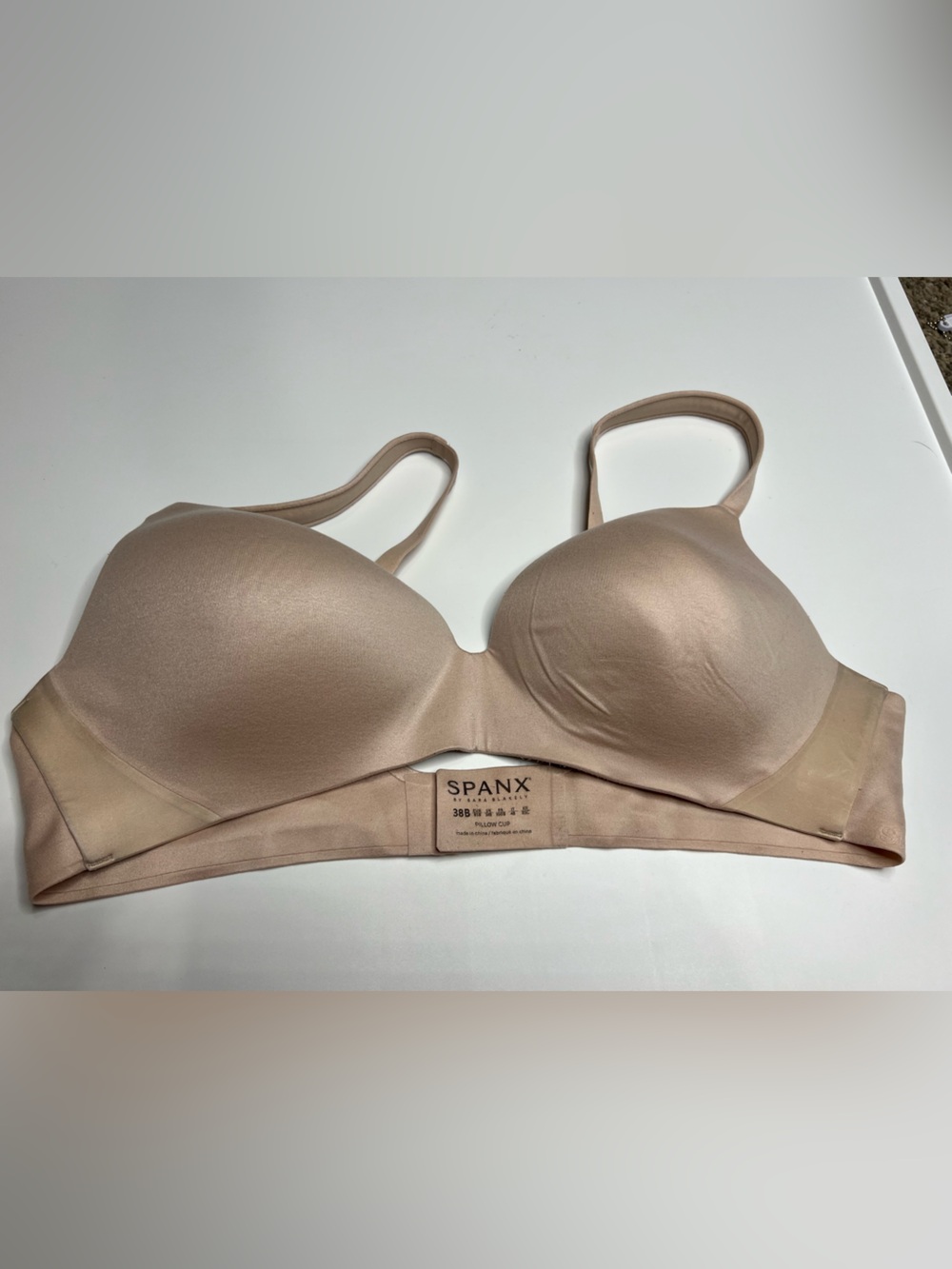 SPANX Nude Seamless Molded T-Shirt Bra -  size 38B Light Nude